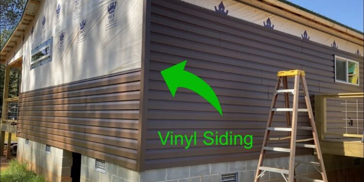 Cabin build: #4 vinyl siding and crawl space doors - YouTube